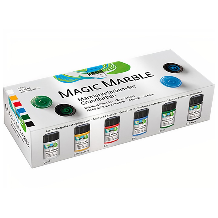 Magic Marble Marmorierfarben Set Grundfarben 6 x 20 ml