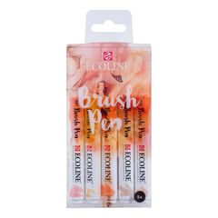 Aquarellstifte Ecoline Brush Pen Beige Pink | 5er Set