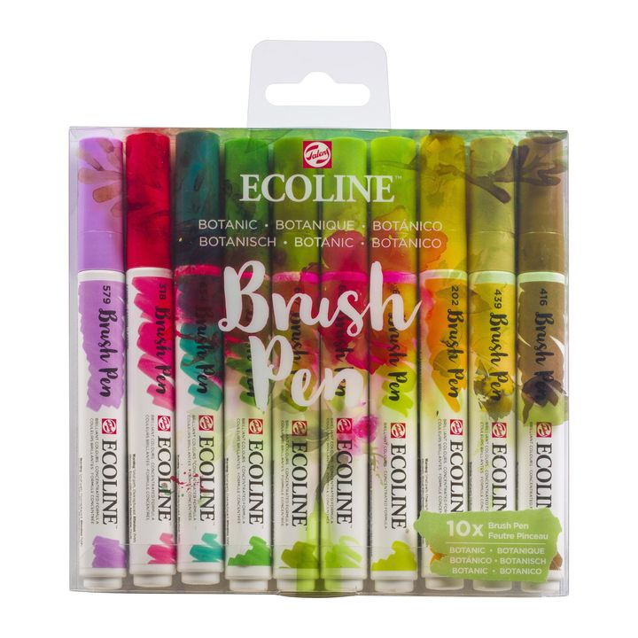 Aquarellstifte Ecoline Brush Pen Botanic | 10er Set