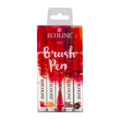 Aquarellstifte Ecoline Brush Pen Red | 5er Set