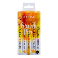 Aquarellstifte Ecoline Brush Pen Yellow | 5er Set