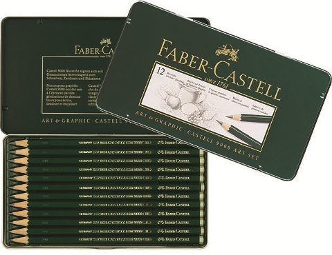 Castell 9000 Bleistift, Art Set, 12Er Metalletui