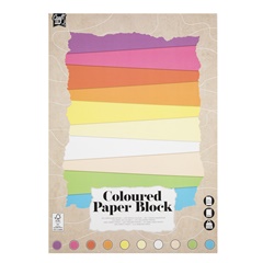 Block mit farbigem Pastellpapier 24 x 34 cm 20 Blatt