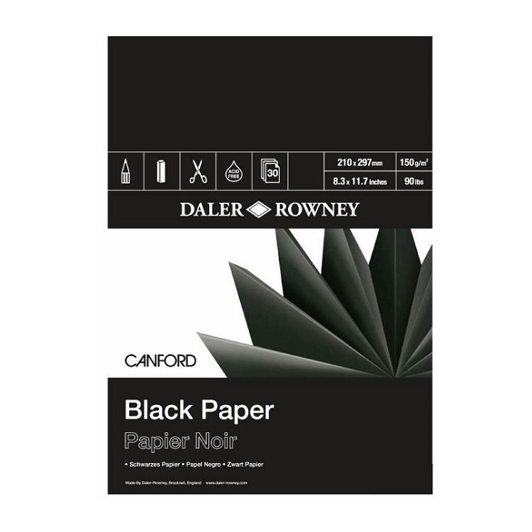Daler-Rowney Canford Schwarzer Papierblock