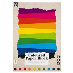 Farbiger Papierblock 24 x 34 cm 20 Blatt