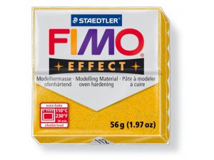 FIMO effect ofenhärtende Modelliermasse - 56 g - Glitter-Gold