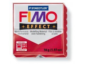 FIMO effect ofenhärtende Modelliermasse - 56 g - Metallic Rubinrot