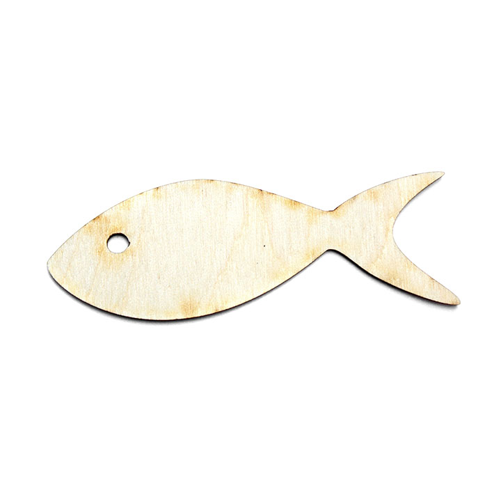 Fisch aus Sperrholz zum Aufhängen - Decoupage