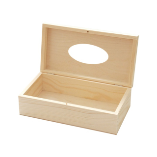 Kunsthandwerkliche Serviettenbox aus Holz