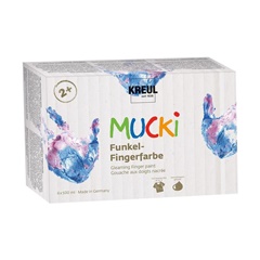 Glänzende Kinder-Fingerfarben MUCKI | 6er Set à 500 ml