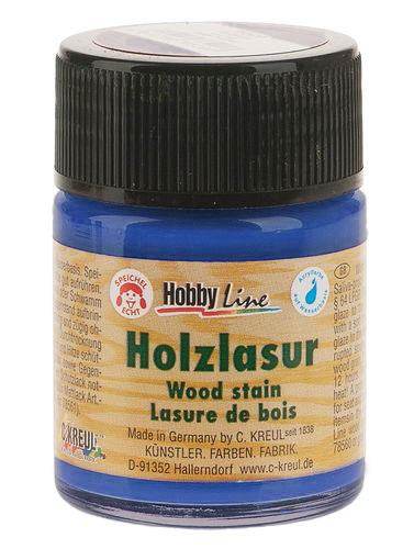 Holzlasur Hobby Line Wood Stain 50 ml - Ultramarine Blue
