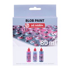 Kreativ-Set Art Creation Blob Paint rosa 3 x 80 ml