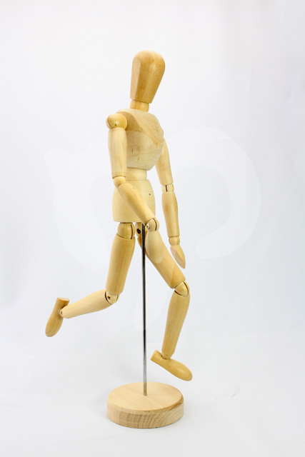 Modellpuppe aus Holz - männliche und weibliche Figur