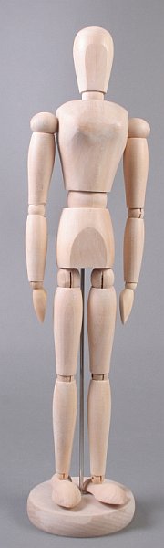 Modellpuppe aus Holz - weibliche Figur - 40 cm