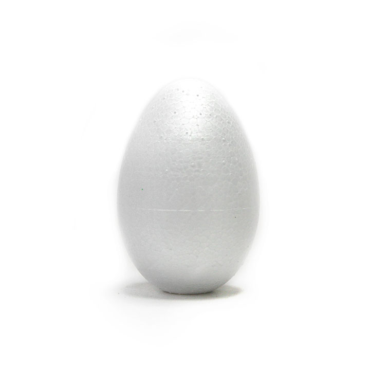 Polystyrol Dekoration - Ei (Höhe: 5 und 6 cm)