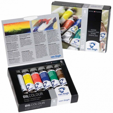 Starter-Set Ölfarben mit 6 Farben als 20 ml-Tube