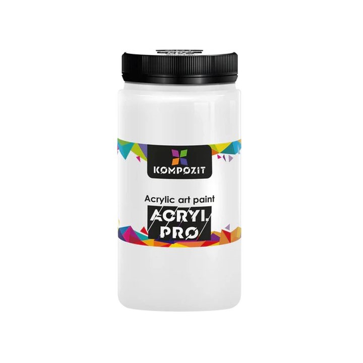 Acrylfarbe ACRYL PRO ART Composite 1.000 ml | Verschiedene Farbtöne | 018 titanium white