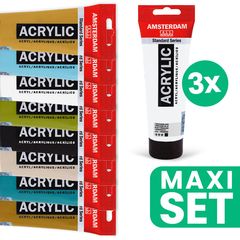 Amsterdam-Acrylfarben-Set mit Titanweiß