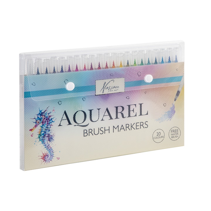 Aquarellmarker in Verpackung - 20 Stück und Pinsel