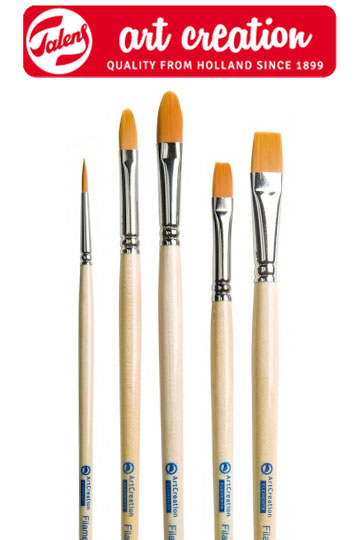 ArtCreation Pinsel mit synthetischen Borsten - 5er Set