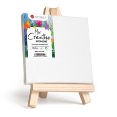 ARTMIE Mini-Malstaffelei mit Leinwand | 20x20 cm