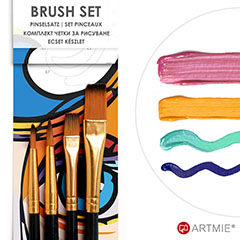ARTMIE Synthetikpinsel-Set – Für Acryl, Aquarell und Ölmalerei