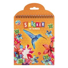 Aufkleber nach Zahlen Set | Flowers and a little bird