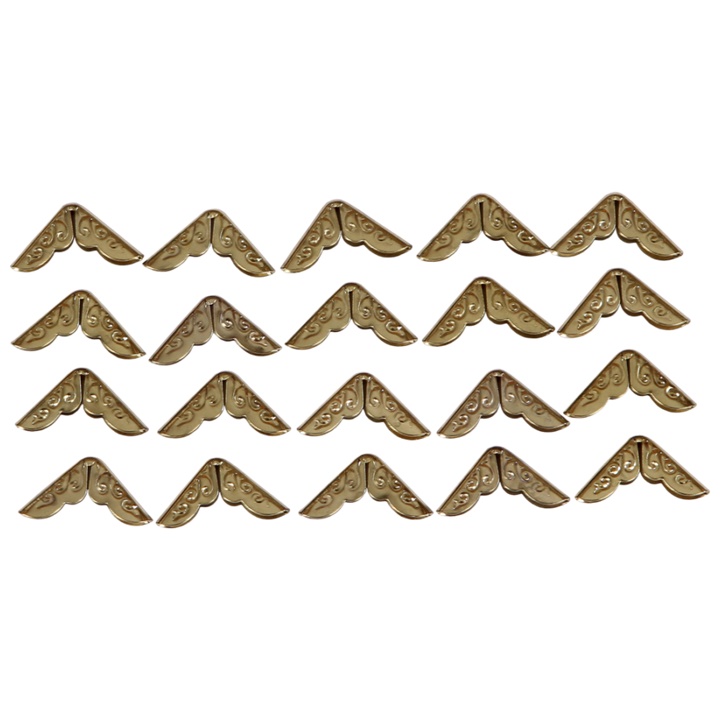 Dekoratives Metallic-Eckenset | 15x15 mm