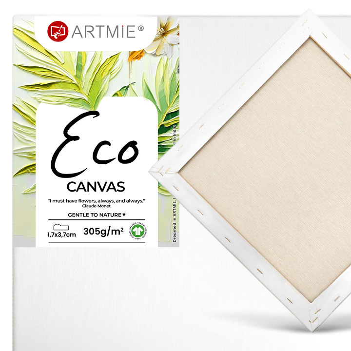 ECO Künstlerleinwand auf Keilrahmen – 100 % Baumwolle, doppelt grundiert | verschiedene Abmessungen