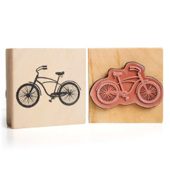 Fahrradstempel aus Holz