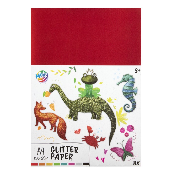 Glitzerndes farbiges Papier A4