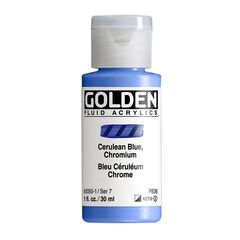 GOLDEN Flüssig-Acrylfarbe 30 ml | 2050 cerulean chrome blue