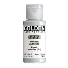 GOLDEN Flüssige schillernde Acrylfarbe 30 ml | 2457 silver