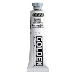 GOLDEN Heavy Body Iridescent Acrylfarbe | 4027 steel (coarse)