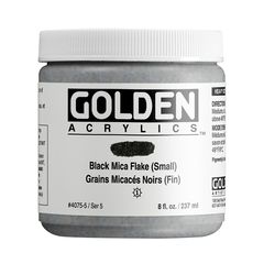 GOLDEN Heavy Body Mica Flake Acrylfarbe | 4075 black granular
