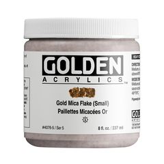 GOLDEN Heavy Body Mica Flake Acrylfarbe | 4076 gold grained