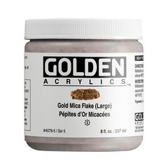 GOLDEN Heavy Body Mica Flake Acrylfarbe | 4078 gold grained coarse
