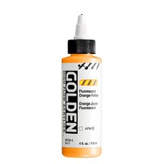 GOLDEN High Flow Fluoreszierende Acrylfarbe 118 ml | 8506 Orange-Yellow