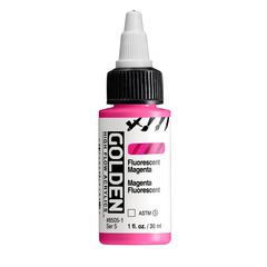 GOLDEN High Flow Fluoreszierende Acrylfarbe 30 ml | 8505 Magenta