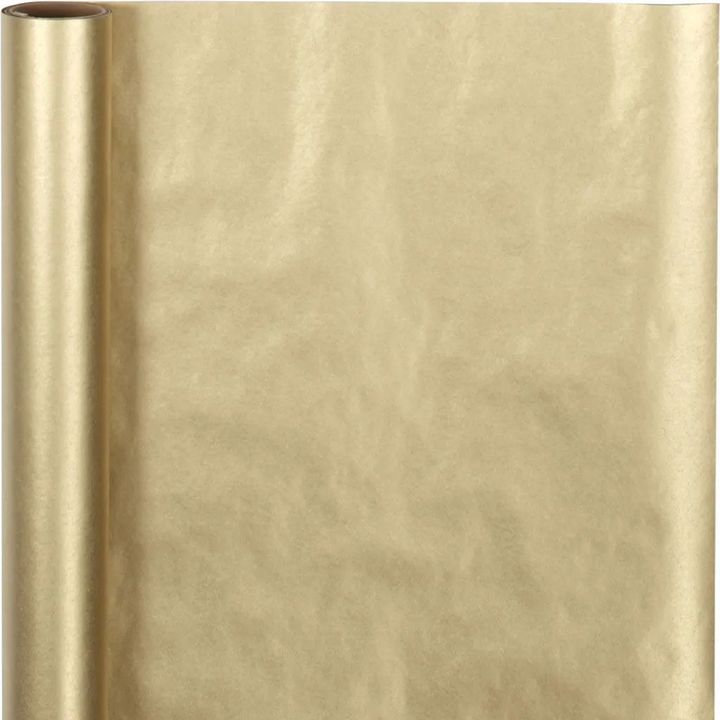Goldfarbenes Geschenkpapier | 50 cm x 5 m