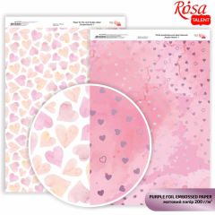 Herzen A4 Scrapbooking Papiere | Assortierte Farbtöne