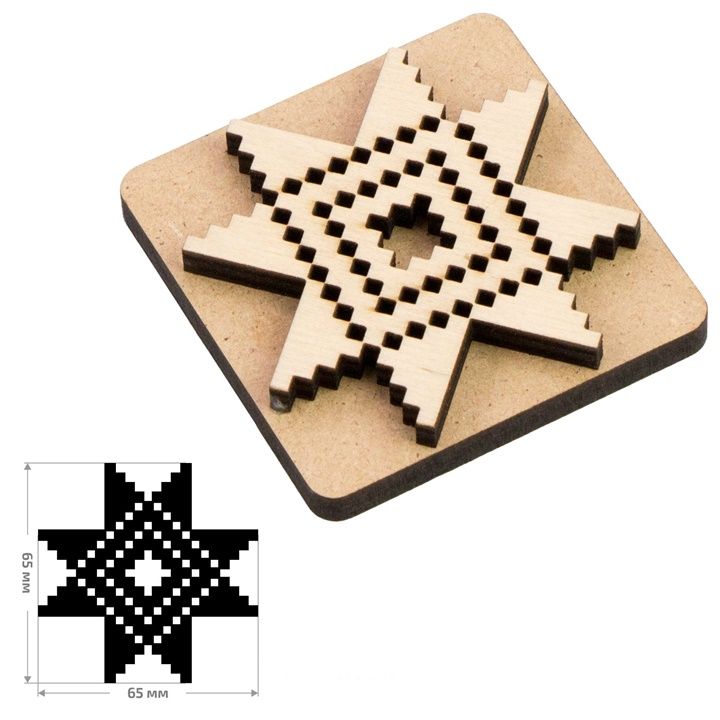 Holzstempel ROSA TALENT Nr. 4 Geometrie 6,5x6,5 cm