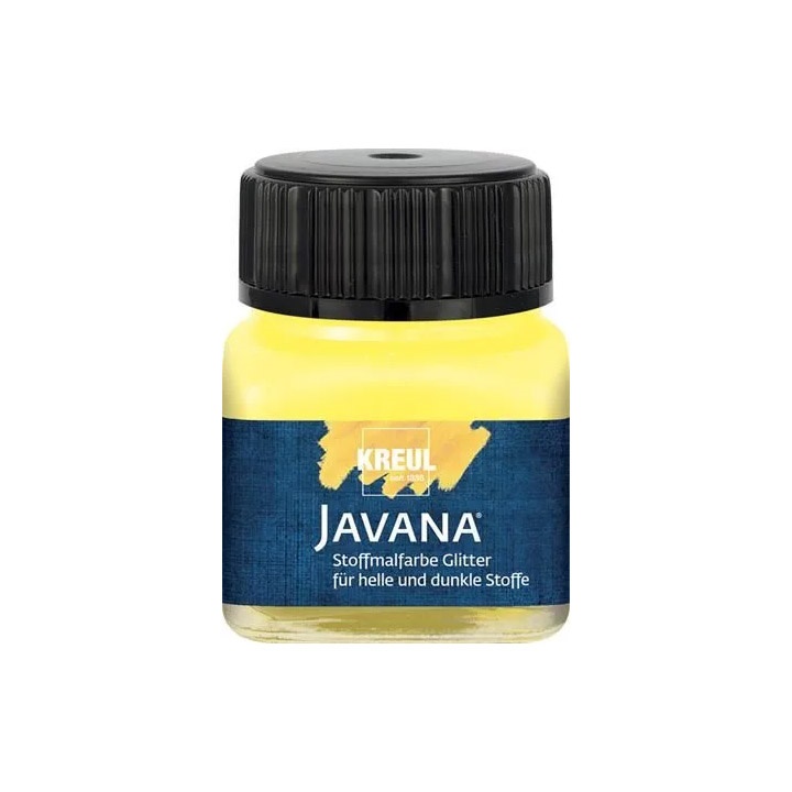 Javana Glitter-Textilfarbe 20ml | sunny yellow