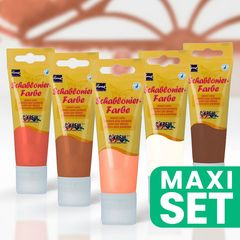 KREUL Schablonenfarben-Set - Warme Farbtöne