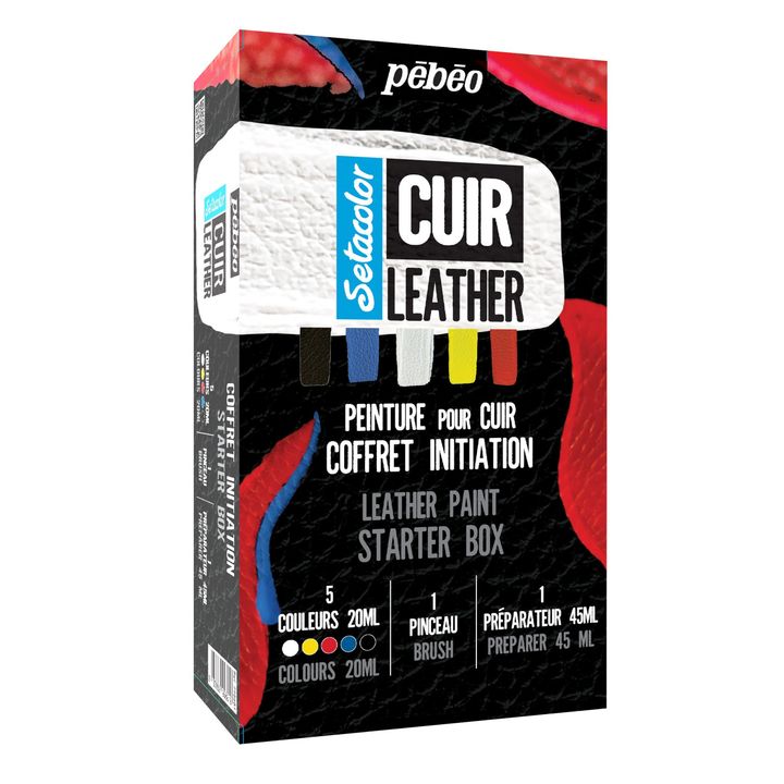 Lederfarben Pebeo Setacolor - Starterset 7 Stück