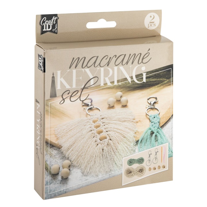 Makramee-Schlüsselanhänger-Bastelset