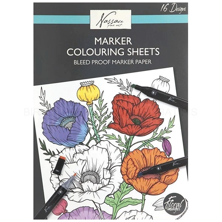 Malbuch Blumen für Marker-Zeichnung