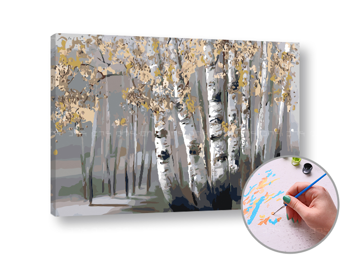 Malen nach Zahlen BREZOVY HAY - hoher Schwierigkeitsgrad | 60x40 cm - stretched canvas on the frame | 60x40 cm - stretched canvas on the frame