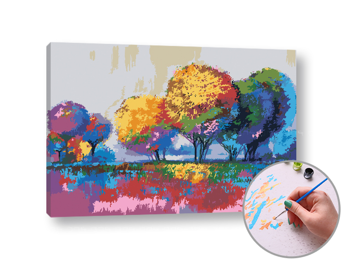 Malen nach Zahlen COLOUR NATURE - mittlerer Schwierigkeitsgrad | 60x40 cm - stretched canvas on the frame | 60x40 cm - stretched canvas on the frame