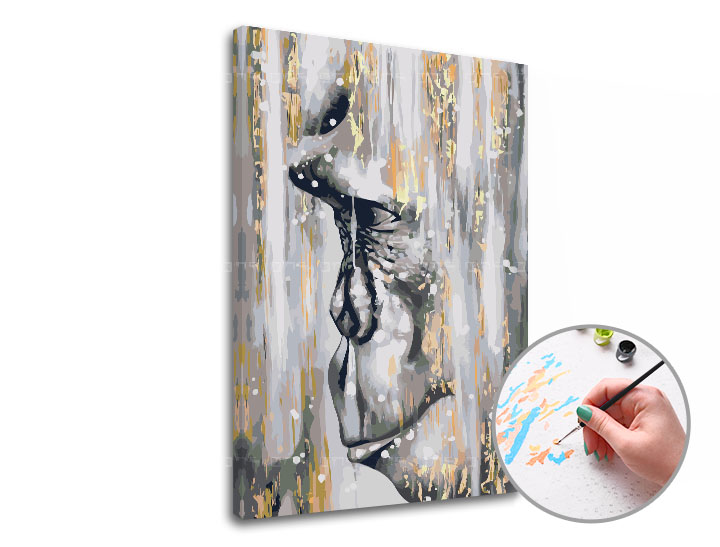 Malen nach Zahlen EIN BLICK IN DIE SEELE - mittlerer Schwierigkeitsgrad | 40x60 cm - stretched canvas on frame | 40x60 cm - stretched canvas on frame